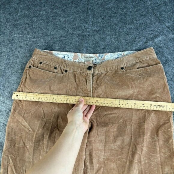 Tommy Bahama Women's Corduroy Pants 14 Stretch Tan Brown Wide Leg Casual 464 - Picture 7 of 15